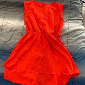 Red sleeveless dress